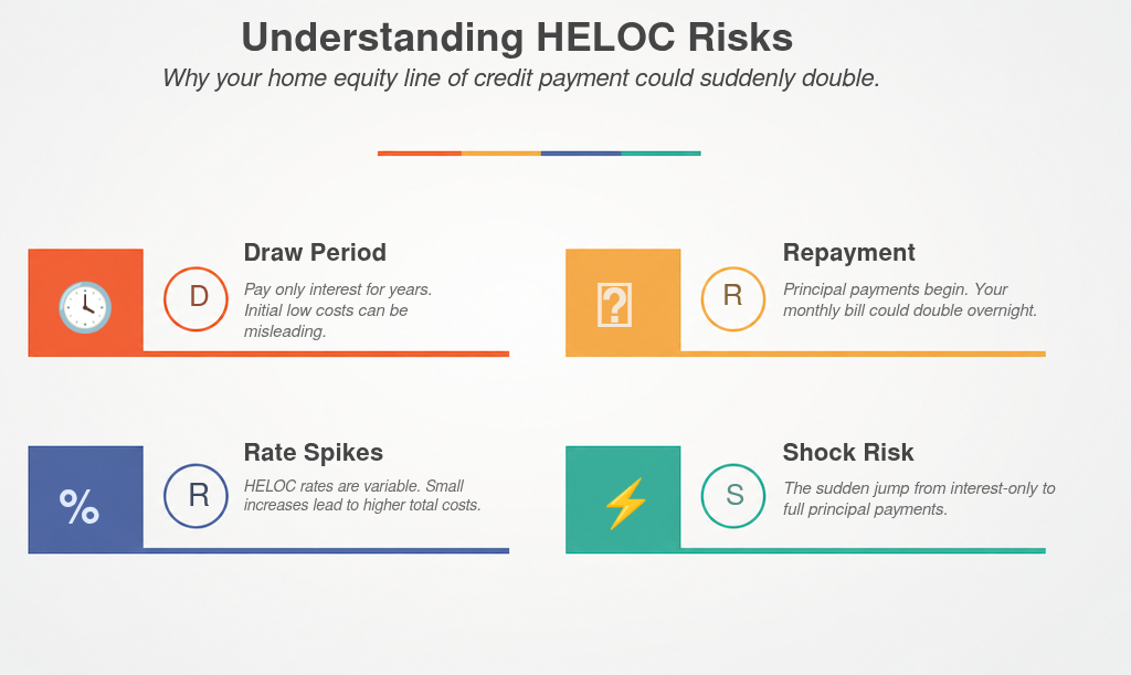 Infographic: How the Calculators Model Risk (Or Fail To)A standard home equity loan calculator gives you a false 