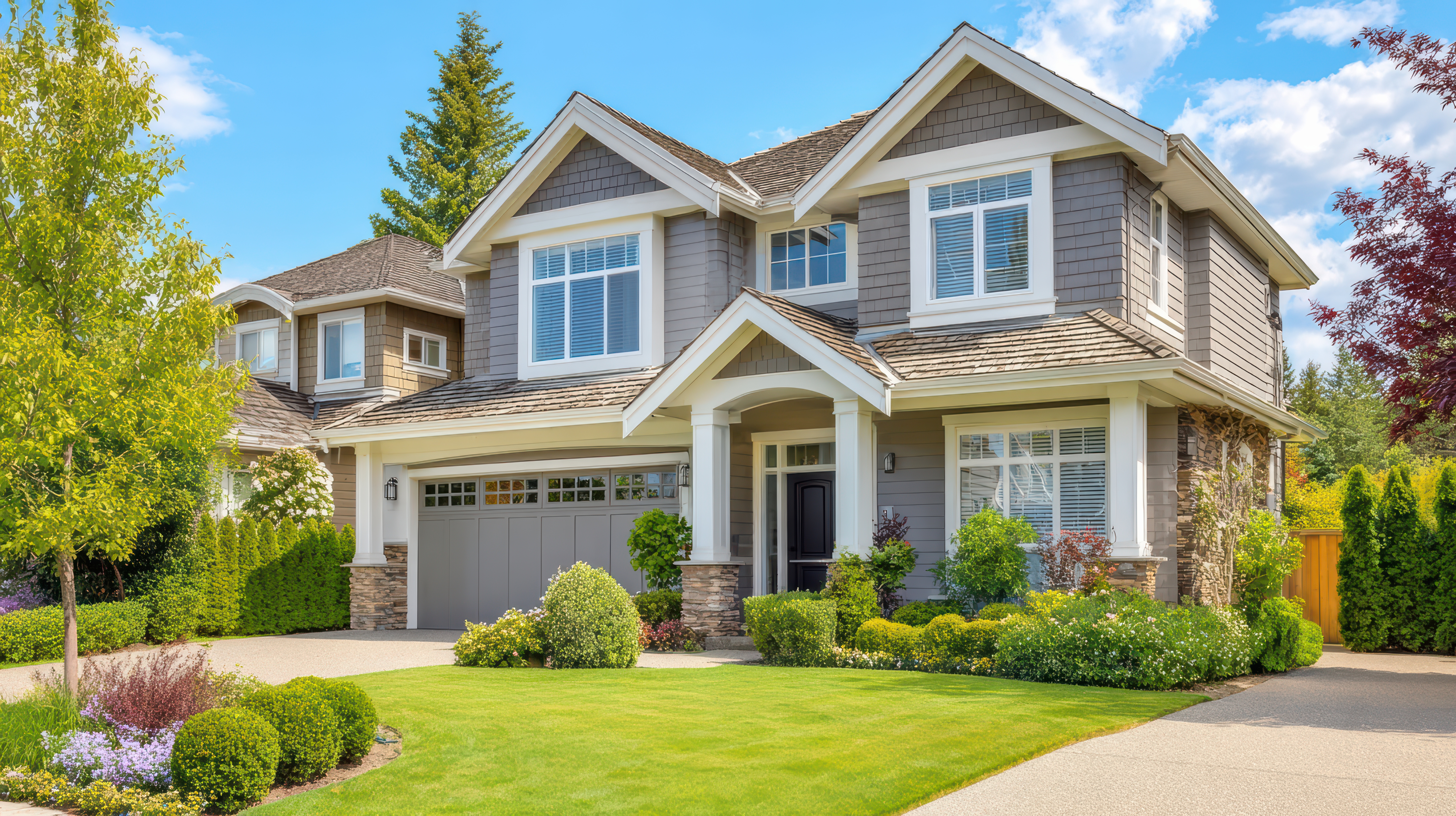 beautiful-modern-suburban-home-with-manicured-lawn-landscaping