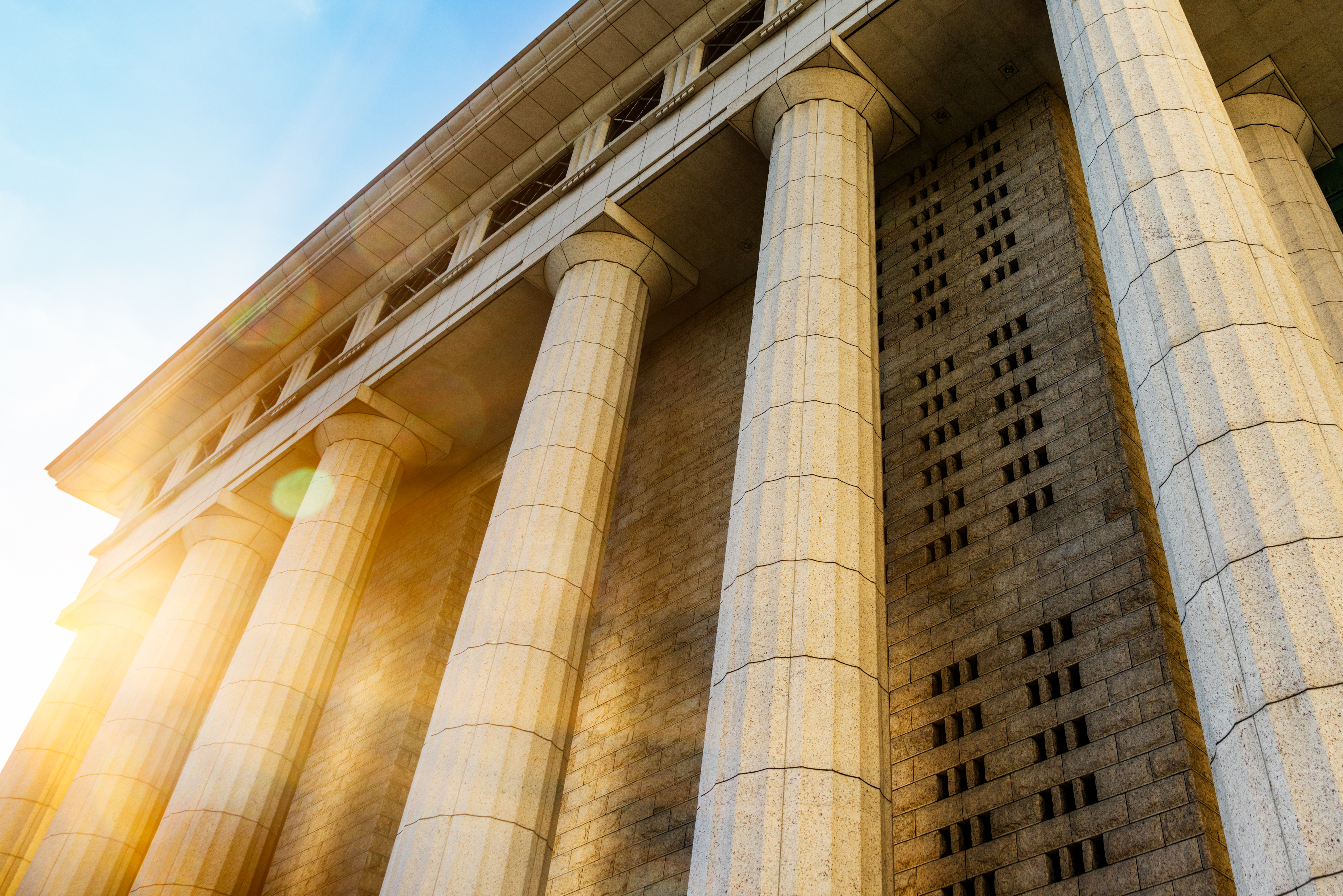 The Law: grey-marble-column-details-building